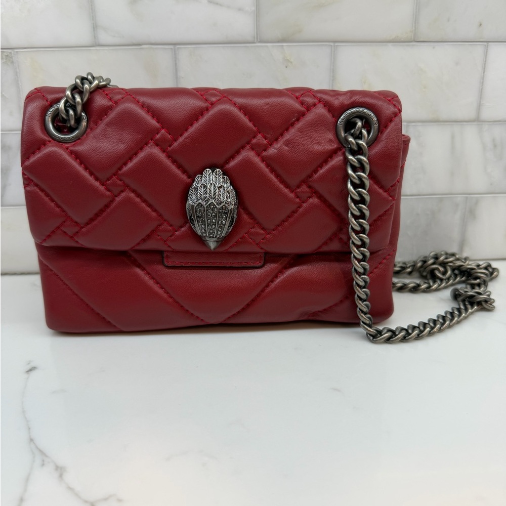 Kurt Geiger Red Quilted Crossbody Bag